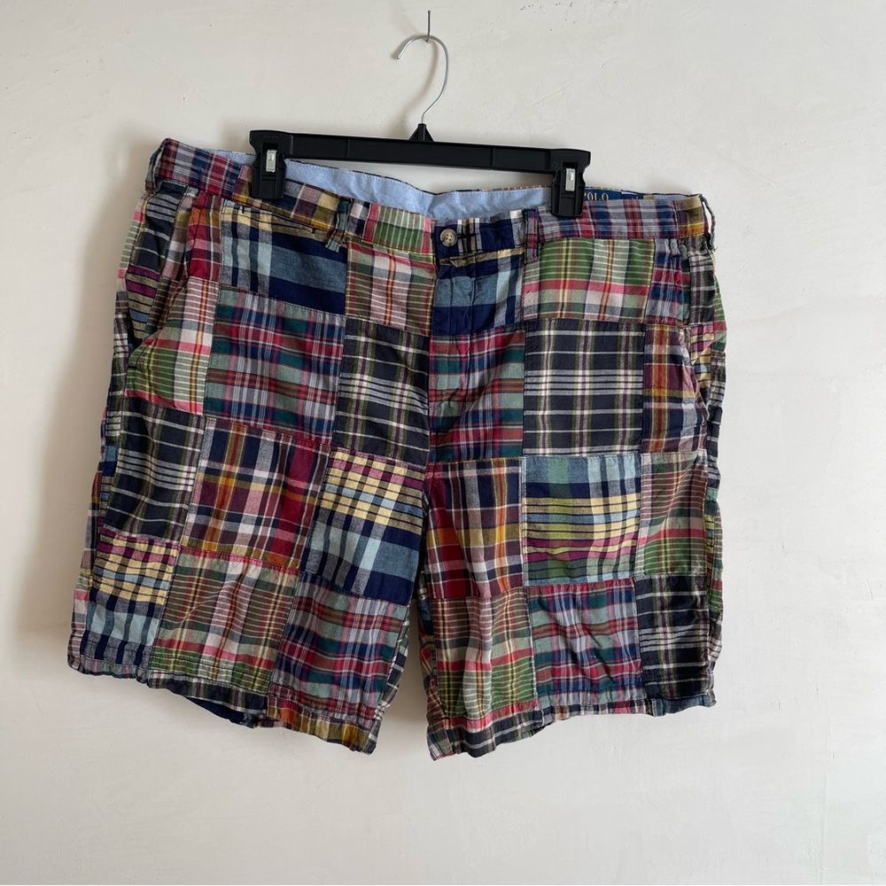 Polo Ralph Lauren Mens Shorts 38 Cotton Patch Plaid Multicolor VIBRANT